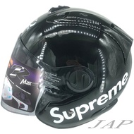Supreme R帽 亮黑 半罩 安全帽 內襯全可拆 R1《送現折價300元》