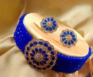 kundan stones choker jewellery set