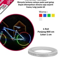 CAHAYA MERAH Bicycle Frame Reflective Sticker Scotlet Sticker Rim Tape Red Send Now'