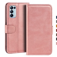 Casing Flip Kulit Mewah untuk OPPO Reno 5, Casing Flip Kulit dengan Magnet, Dompet, Wadah Kartu untuk OPPO Reno 5 5G