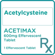 ACETIMAX Acetylcysteine 600mg 1 Effervescent Tablet [PRESCRIPTION REQUIRED]