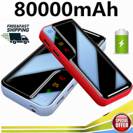 Ready Stock Hot Sales Power Bank 80000mAh Mirror Fast Charging 100%original PowerBank