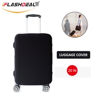 iFlashDeal ผ้าคลุมกระเป๋าเดินทาง อุปกรณ์ป้องกันและผ้าคลุมกระเป๋าเดินทาง ผ้าคลุมกระเป๋าเดินทาง ผ้ายืดหนาแบบซิป สีเรียบ Suitcase Protector Luggage Cover Resistant Washable for 20/24/28 inch