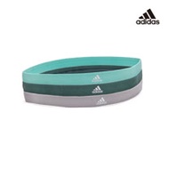 adidas - 止滑運動髮帶組(淺灰/薄荷綠/森林綠)