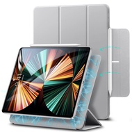 ESR Rebound Magnetic Smart Case for iPad Pro 11/iPad Pro 12.9 2021 ipad casing Convenient Magnetic Attachment [Supports Apple Pencil Pairing &amp; Charging] Smart Case Cover, Auto Sleep/Wake Trifold iPad Pro 2021 Stand Case