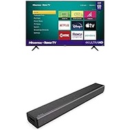 Hisense 43-Inch Class R6090G Roku 4K UHD Smart TV with Alexa Compatibility with 2.1 Channel Sound Bar Home Theater System with Bluetooth