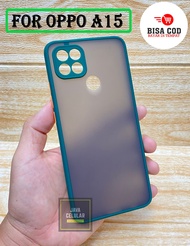 Case Untuk Oppo A15 | Oppo A15S Case Aero Original Hard Soft Armor Matte Back Cover Casing Frame Transparent