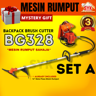 SYK Mesin Rumput BG328 Backpack Brush Cutter Mesin Potong Rumput Tanika/Taneka/Izuko/Bossman Backpack Brush cutter
