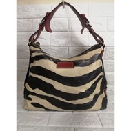 Dooney and Bourke Zebra Printed Leather Shoulder Bag