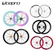 Litepro AERO S42 Folding Bike 20 Inch 406 451 V Disc Brake Wheels 11 Speed Wheelset 4 Sealed Bearing BMX Bicycle Aluminum Alloy Wheel Rims