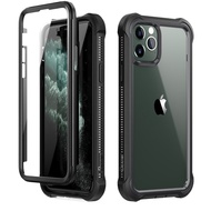 【Hot】2-LATER Protection iPhone SE2020 7 8 11 Pro Max iPhone 12 Case iPhone 12 Promax เคสป้องกันหน้าจอกันกระแทกฝาปิดแข็ง360พร้อมเคสป้องกันหน้าจอในตัว