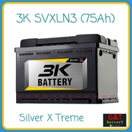 3K SILVER X-TREME SVXLN3 แบตเตอรี่รถยนต์ 75Ah แบตแห้ง แบตรถยุโรป