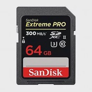 【SanDisk】Extreme PRO SDXC U3 64G 記憶卡 (每秒讀300MB 寫260MB) (公司貨)
