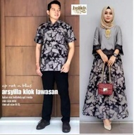 model baju batik terbaru 2021 / model baju gamis batik kombinasi polos 2021 / Batik Sarimbit / Batik Modern / Kebaya Couple / Batik Cuple / Batik kondangan / Batik Murah / Batik Terbaru / Batik Muslim / Batik Couple Arsyilla Couple