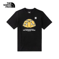 【The North Face】休閒帳篷印花 男款 短袖T恤 黑色