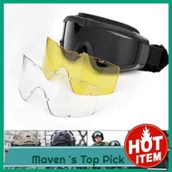 [ MAVEN SQ ] Military Airsoft Tactical Goggles Shooting Glasses Motorcycle Windproof Wargame Goggles (J1460-6)