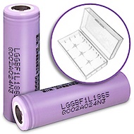 【韓國 LG 原裝正品】18650 高效能充電式鋰單電池 3400mAh 2入+收納防潮盒