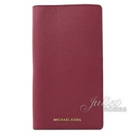 MICHAEL KORS Bedford Legacy 對開護照長夾.深紫紅