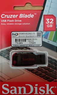 SanDisk CRUZER BLADE™ USB 隨身碟 記憶卡 容量: 32GB