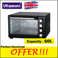 CNY UK EUROPA 60L TY-K601BCL / Butterfly BEO-5246 Electric Baking Oven with Grill Rotisserie Convection 46 liter - BLACK 46L