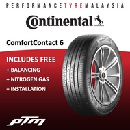 Continental ComfortContact 6 CC6 (FREE INSTALLATION)175/70R13 165/60R14 185/65R14 185/60R14 165/55R14 195/50R15 185/55R15 185/60R15 195/55R15 175/65R14 175/65R15 185/70R14 195/60R15 195/65R15 205/65R15 185/55R16 205/55R16 215/60R16 215/65R16 Tyre