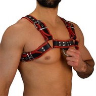 Fetish Gay BDSM Leather Chest Harness Men Adjustable Sexual Body Bondage Cage Harness Belts Rave Gay