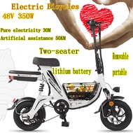 Electric Bicycle Sheng Milo 48v Battery Folding Electric Bike 350w Motorcycle Ebike 12-inch Portable Mountain Snow Ebike