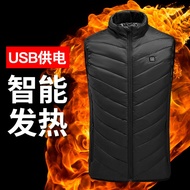 智能發熱馬夾男女士石墨烯棉襖充電背心外套棉衣電熱馬甲加熱服裝 2020冬季新品