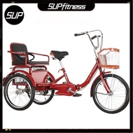 SUPfitness New Tricycle for the Elderly Rickshaw Pedal Scooter Double Bicycle Adult t 04IB