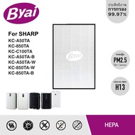 ♖แผ่นกรองเครื่องฟอกอากาศ True HEPA Filter H13 Sharp KC-A50TA, KC-A50TA, KC-C100TA ใช้แทนรุ่น FZ-A50HFE และแผ่นกรองกลิ่น♜