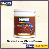 DAVIES Megacryl 100% Acrylic Latex Paint Flat Lead Safe and Low Odor Chocolate Brown DV-590 Liter