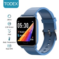 Todex ดูสมาร์ท L8 HD 2.5d หน้าจอ IP68 warerproof การตรวจสอบสุขภาพที่แม่นยำการฝึกอบรมการหายใจมืออาชีพกีฬาดูสมาร์ทสำหรับ Apple/Android
