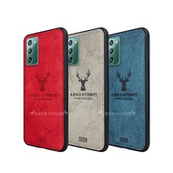 DEER 三星 Samsung Galaxy Note20 5G 北歐復古風 鹿紋手機殼 保護殼 有吊飾孔蜜桃紅