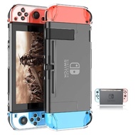 【G-TOP】任天堂Switch副廠全包透明水晶保護殼 免拆殼設計Joy-Con可分離 PC透明硬殼 防摔防指紋