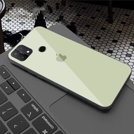 (PO101) Softcase Glass Mewah Logo iPhone Oppo A15/A15s Terbaru - Tempered Glass Case - Case Logo iPhone - Softcase Logo iPhone - Softcase Oppo A15 - Softcase Oppo A15s - Softcase Custom - Custom Case - Softcase Murah - Softcase Mewah - Softcase Logo Apple