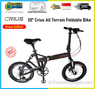 🚴 Crius Ascent All Terrain Double Suspension 20" Foldable Bike 10 Speed Tiagra Disc Brake Folding Bicycle Aero Wheelset Hollowtech 🚴