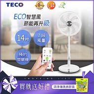 TECO東元 14吋 7段速微電腦遙控ECO溫控DC直流電風扇 XA1439BRD