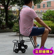 爬樓帶椅子便攜購物車買菜車小拉車折疊手拉車行李車拉桿超市家用 下殺優惠