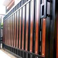 pagar grc motif kayu minimalis