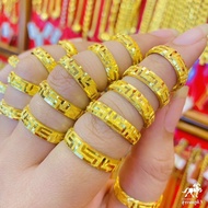 แหวนทองครึ่งสลึง ลายรวยวนไป(ลายจีน) 96.5% น้ำหนัก (1.9 กรัม) ทองแท้ จากเยาวราช น้ำหนักเต็ม ราคาถูกที่สุด ส่งฟรี มีใบรับประกัน