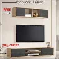 EGO Wall Mount TV Cabinet ( UPPER + LOWER Cabinet )/TV kabinet Dinding - Hana Oak