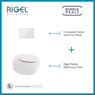 RIGEL Pebble Wall-hung Toilet Bowl complete with Concealed Cistern RL-WH8014BP [Bulky]