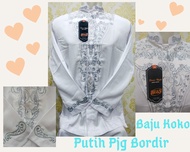 BAJU KOKO / BAJU KOKO PUTIH / BAJU KOKO BORDIR PUTIH / BAJU KOKO MURAH / BAJU KOKO PUTIH BAGUS
