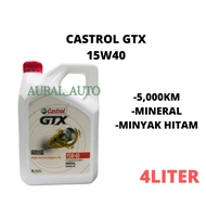 Castrol GTX 15W-40 4Liter Minyak Hitam Minyak Enjin Engine Oil For Petrol And Diesel Cars