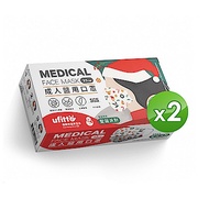 善存 醫用口罩(未滅菌)(雙鋼印)-成人平面 聖誕派對(25入/盒x2)