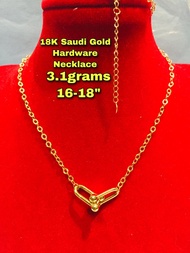 18k Saudi Gold Hardware necklace 100% pawnable 100%Legit gold