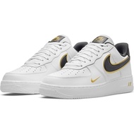 NIKE 耐吉 休閒鞋 運動鞋 AF1 皮革 男鞋 白黑金 DA8481-100 AIR FORCE 1 07 LV8