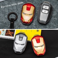 【Ins】Honda Civic Key Cover keychain with Lights Civic key cover Iron man style  key case cover
