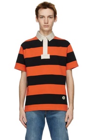 GUCCI 橙色 & 黑色条纹 Polo 衫 橙色 & 黑色条纹 Polo 衫