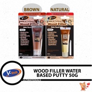 V-TECH All Purpose Wood filler Water Based Putty 50g (Dark Brown/Light Brown)